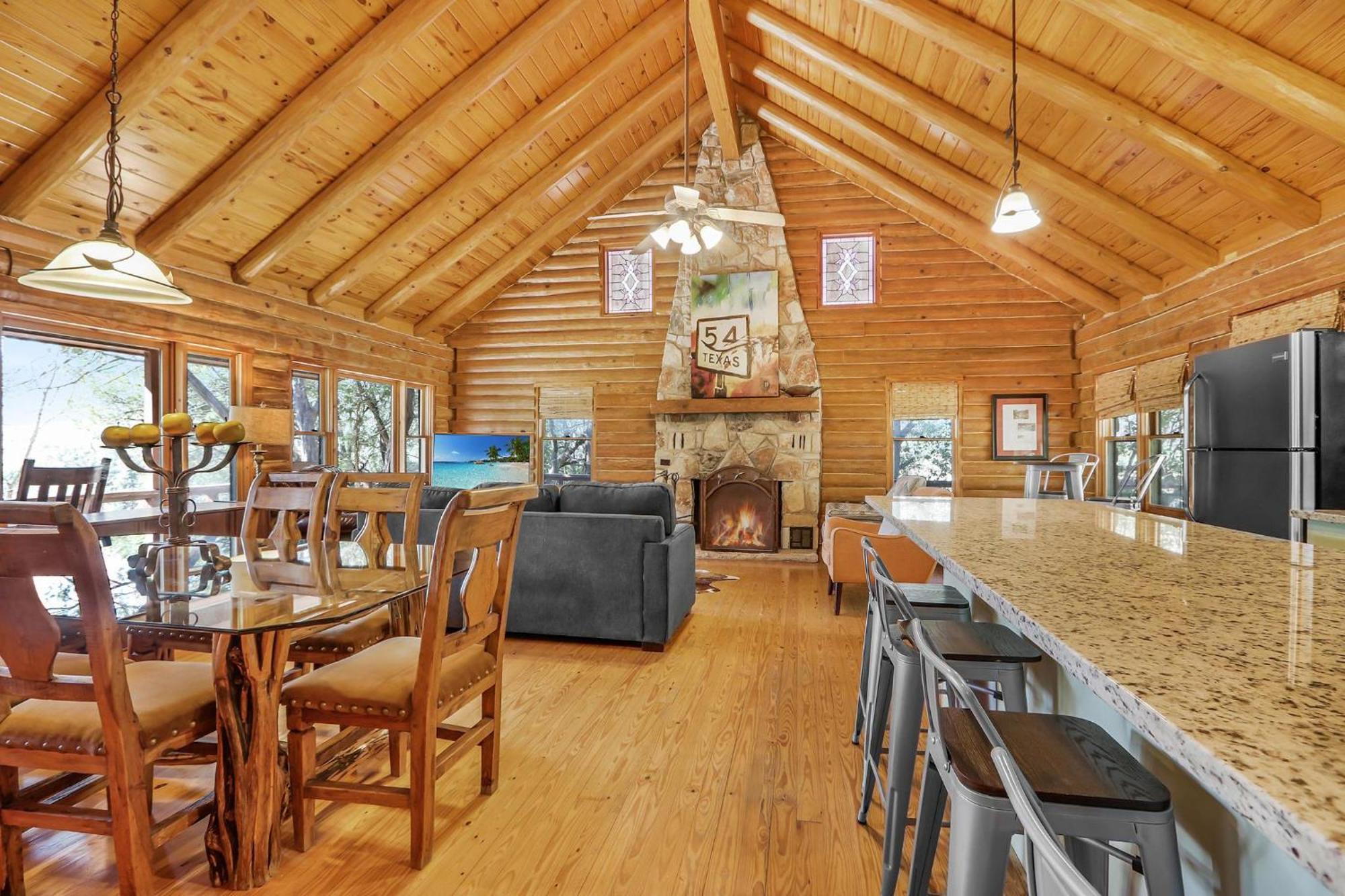 Falls Log Home Wimberley Exteriér fotografie