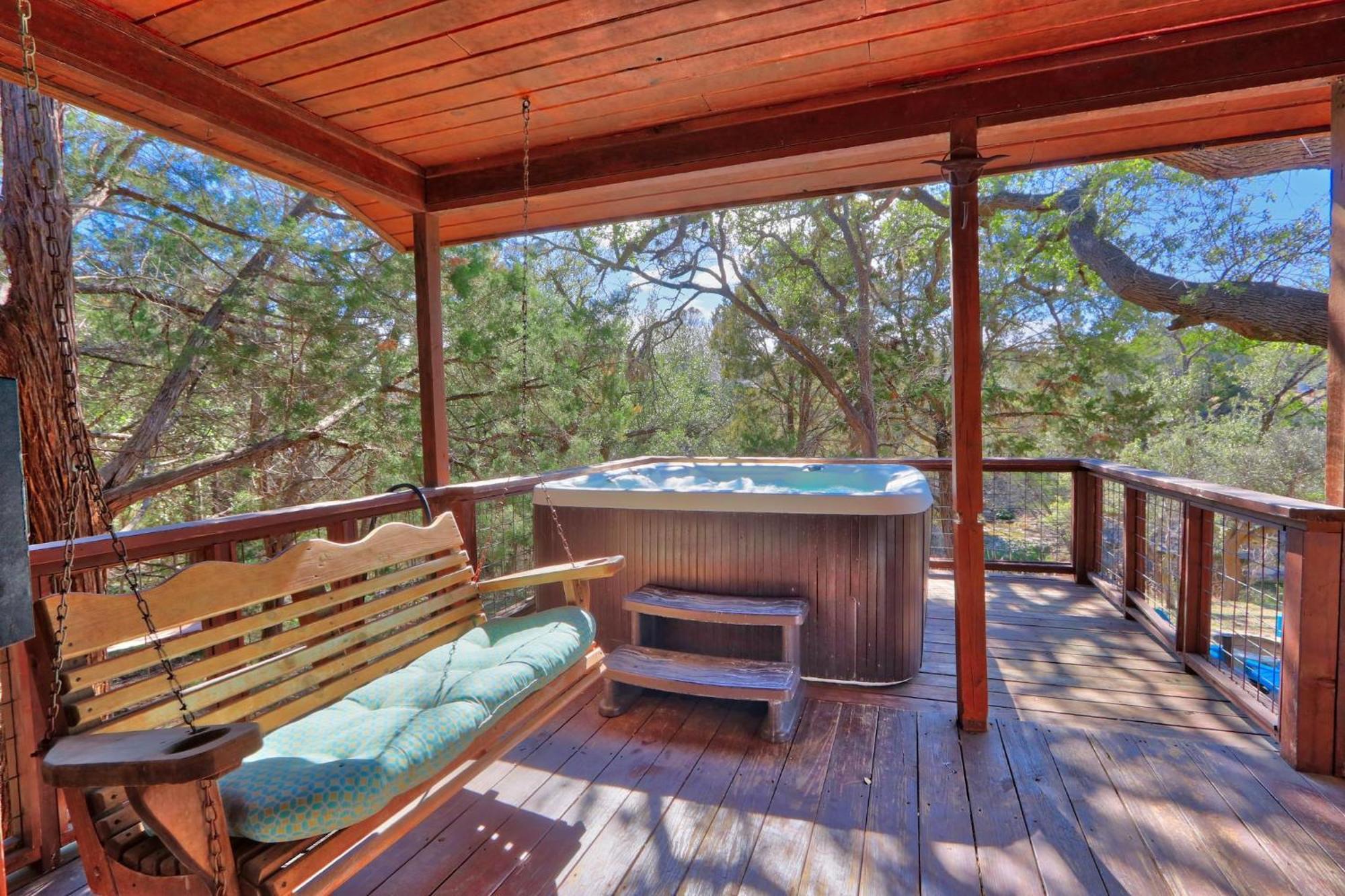 Falls Log Home Wimberley Exteriér fotografie